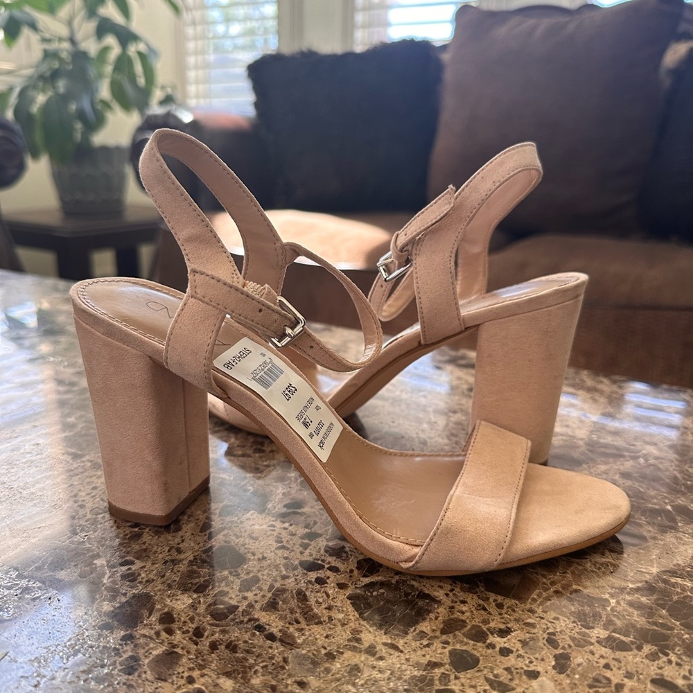 Nordstrom Abound Suede Block Heel Ankle Strap Sandals